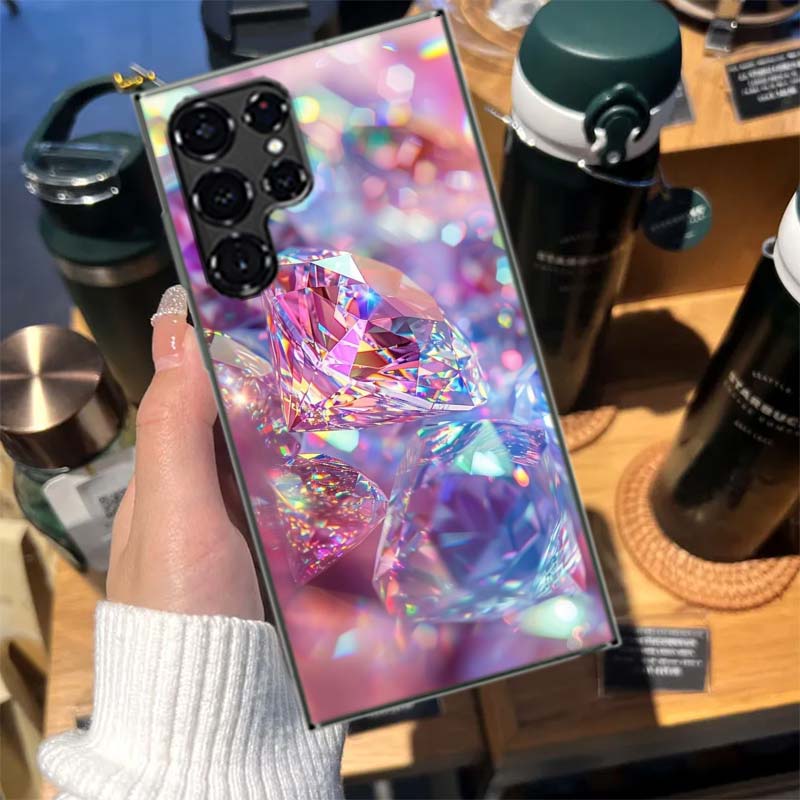 Shining and Dazzling Diamond Gemstones Cases Phone Case for Samsung Galaxy S26 Ultra S25 Edge S24 S23 FE S21 Plus S20 S22 S10 Co