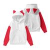 Children's Fashionable Lightweight Long-Sleeved Pullover Sweatshirt With Color Block Print And Ears