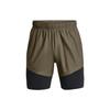 Lightweight Stretch Woven Training Color Block Shorts Men Shorts Tent-Green 1366167-361