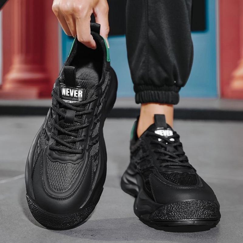 Summer Men Shoes New Breathable Mesh Sneakers Men Trend Versatile Small White Shoe Thick-sole Sports Shoes Casual Dad Shoe Plus