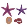 4PCS Starfish Figurine Simulated Sea Star Beach Themed Animals Ornaments Educational Toy for Boys Gi