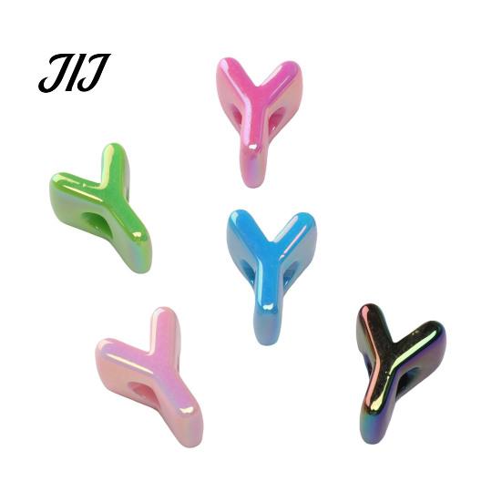 Alphabet Beads Kit 5Pcs DIY Acrylic Bubble Letter Beads, Colorful Large for Handmade Craft Accessories Jewelry Crafts Making, Spacer Crafting Projects