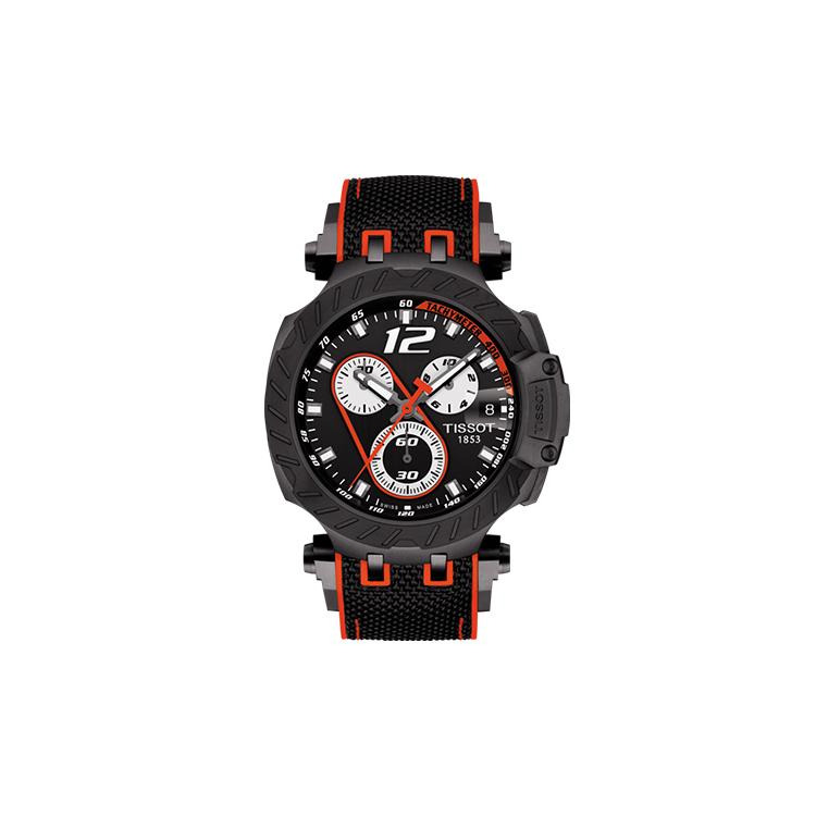 Tissot Коллекция Race Кварцевый механизм Водонепроницаемость 100 м Мужские часы Часы 47,6 мм Черный циферблат T115.417.37.057.01