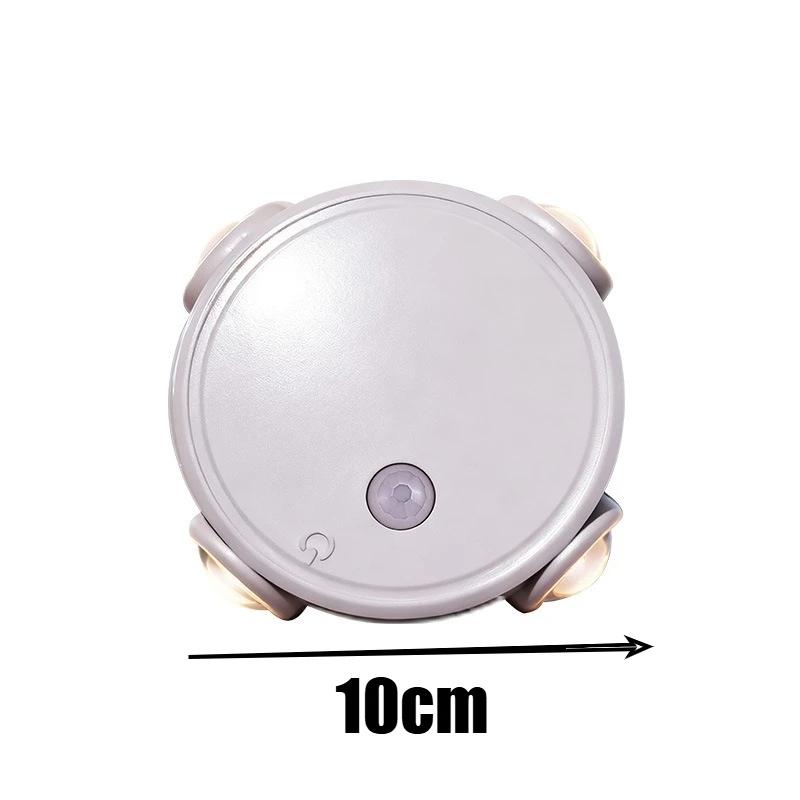 Магнитный ночник с датчиком движения, перезаряжаемый от аккумулятора, беспроводной настенный светильник для лестниц, шкафов, прикроватных тумбочек,