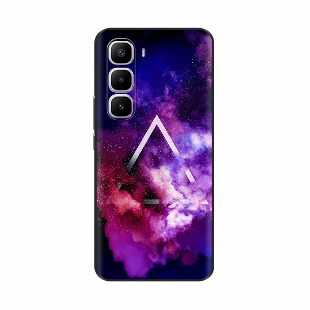 Мягкий чехол из жидкого силикона для телефона Infinix Hot 60 Pro Plus, задняя крышка с художественным рисунком «Черная кошка» для Infinix Hot 60 Pro, черный