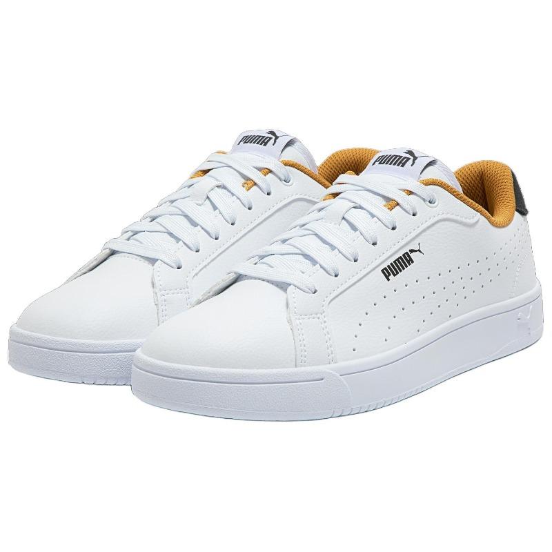 PUMA Unisex White Grey Grounded Perf Low Top Sneakers 398418-01