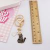 1PC Car Key Chains Creative Cat Keychain Handbag Charm Alloy Guitar for Women Music Note Pendant Keyring Musical Piano