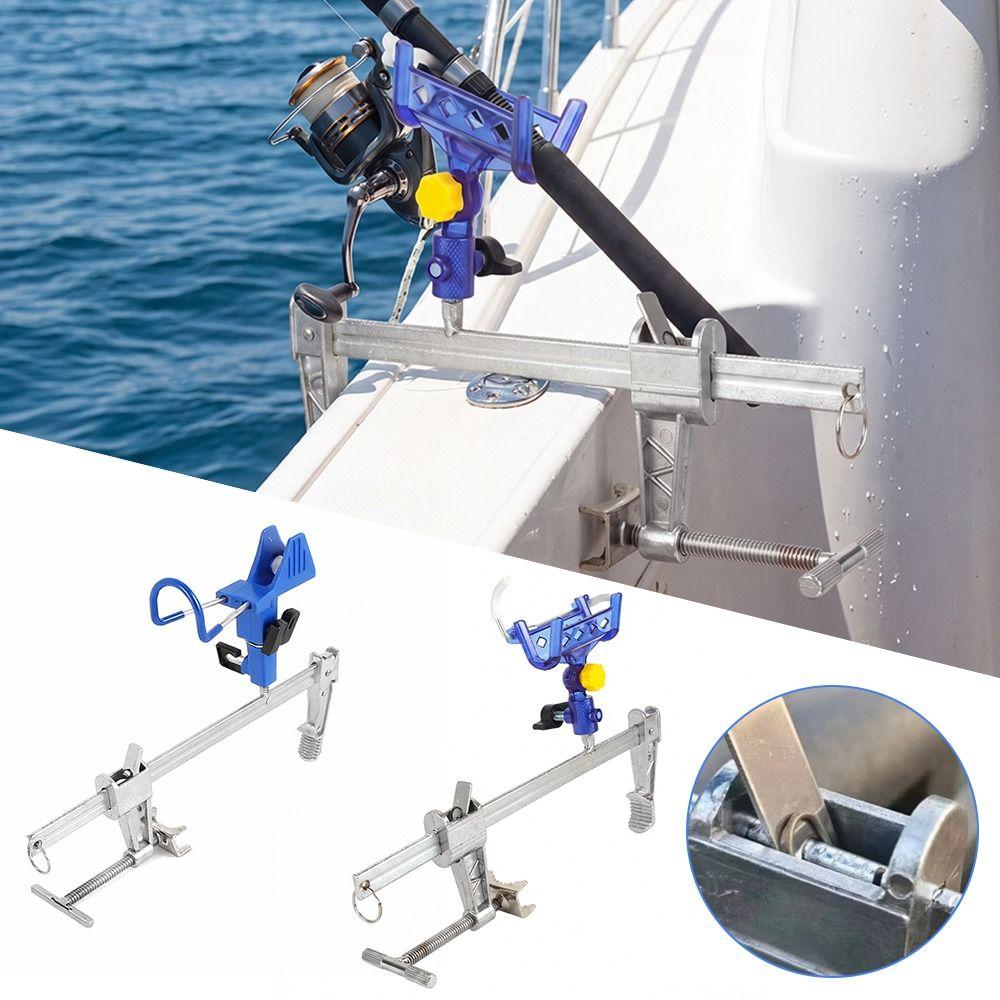Quality Adjustable Fishing Rod Racks Rustproof Clamp on Fishing Rod Stand Heavy Duty Boat Fishing Support Frame Yacht