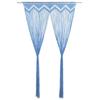 VidaXL Room Divider Curtain Window Blind Window Curtain Door Curtain Shop Window Home Interior Macrame Blue 323986