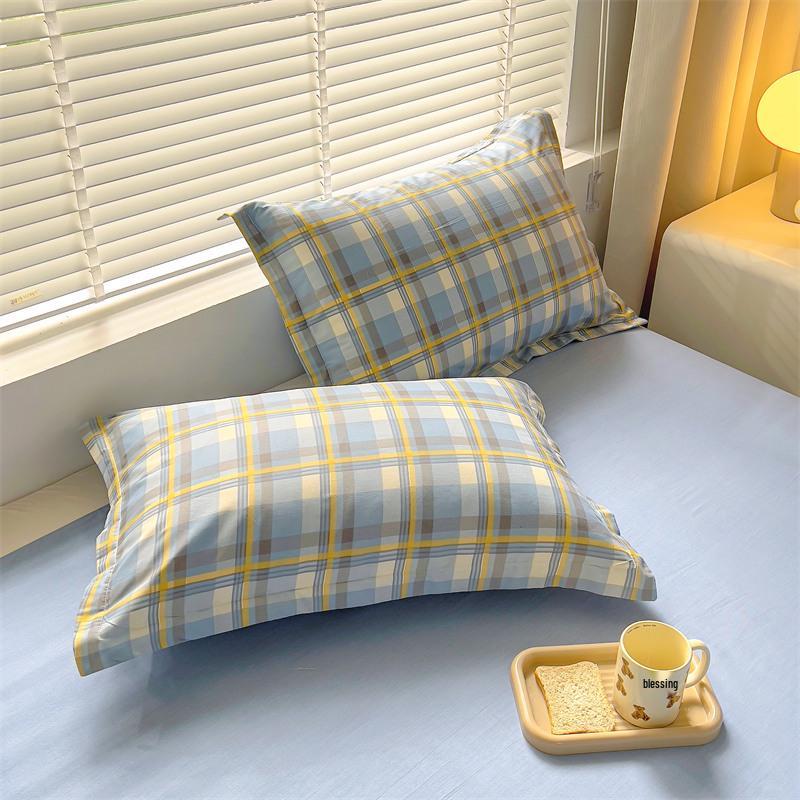 100% Cotton Twill Pillowcase Set - 2 Pieces, 48x74cm, Suitable for Single Student Dormitory.