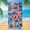 Western Anime Pattern Soft Thick Microfiber Large Towel For Children Beach Swimming