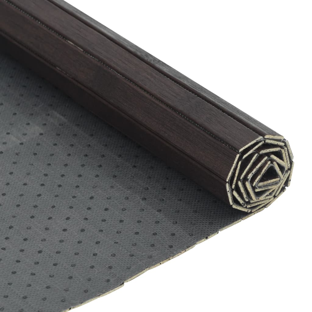Rectangular Rug Dark Brown 70 x 400 cm Bamboo