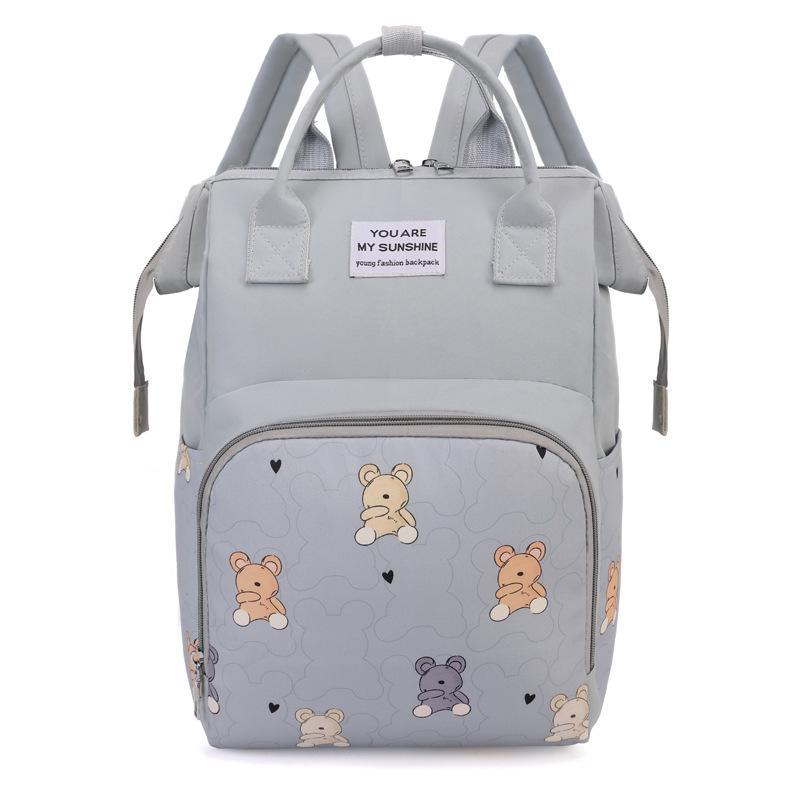 New printed mommy bag, multi-functional backpack, fashionable and cute mother and baby bag, mother bag, portable diaper bag.