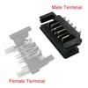 2pcs Connector Terminal Adapter Metal Plastic Silver
