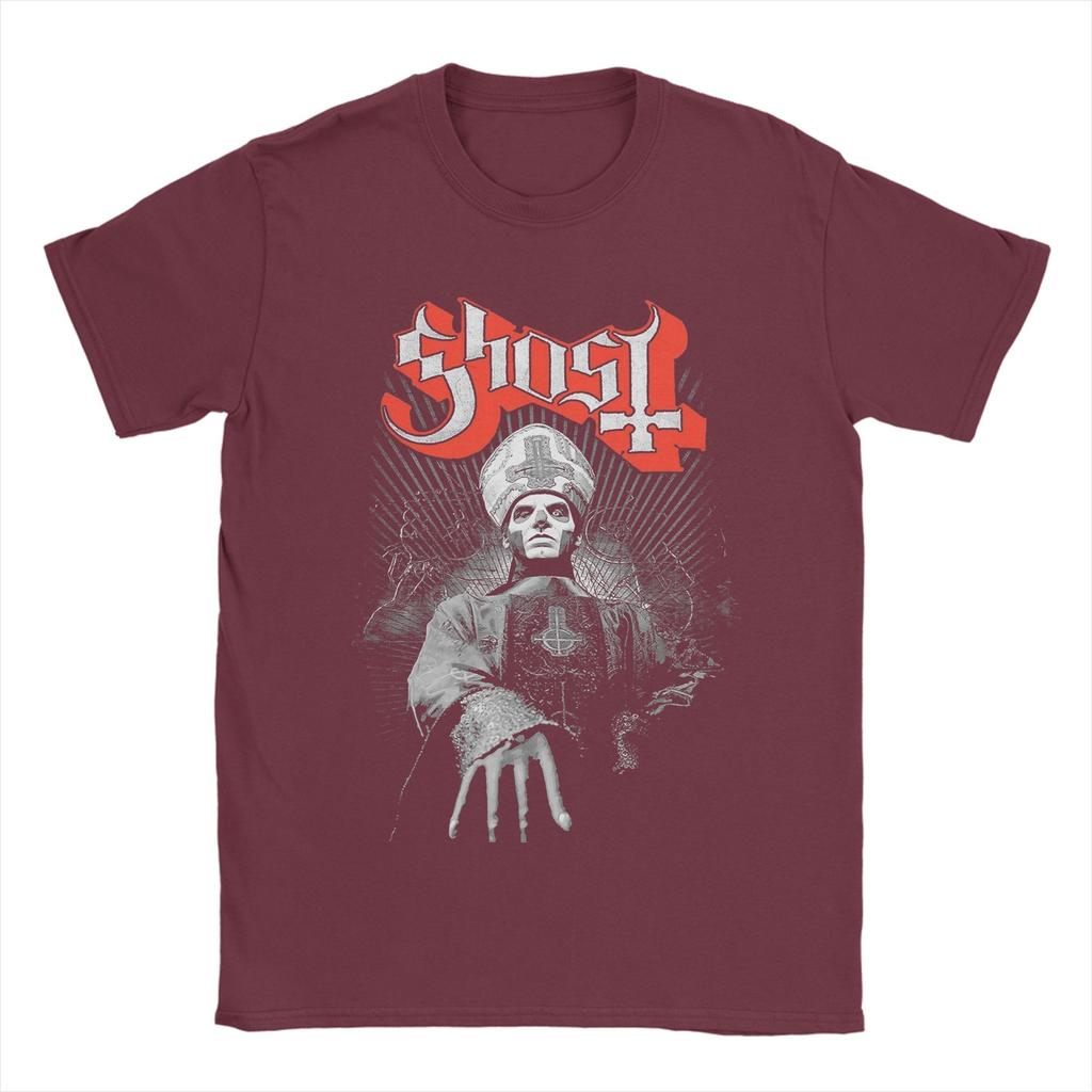 Футболки с принтом Ghost Band Papa Emeritus Rock Metal Мужские 100% Хлопок Новинка Футболки С круглым вырезом Футболки с коротким рукавом Топы Графические