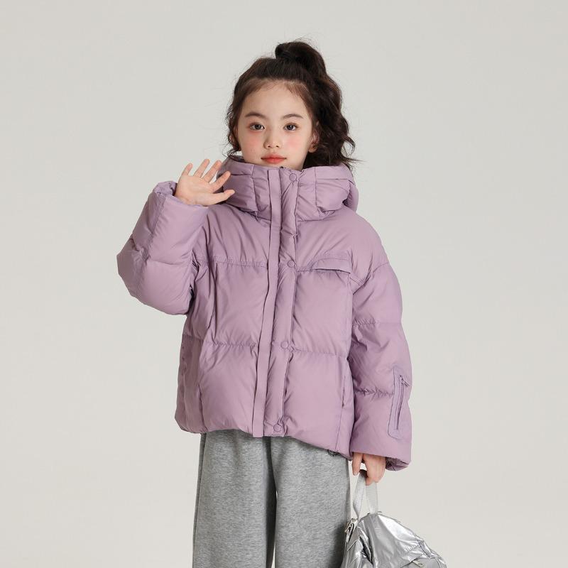Зимняя детская куртка-пуховик с капюшоном, новый стиль, водонепроницаемая и маслостойкая ткань, куртка для девочек