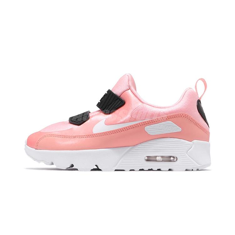 Nike Air Max Tiny 90 Амортизирующие Низкие Беговые Кроссовки Кораллово-Красные Для Детей Возрастом 3 7 Лет AV3194-600