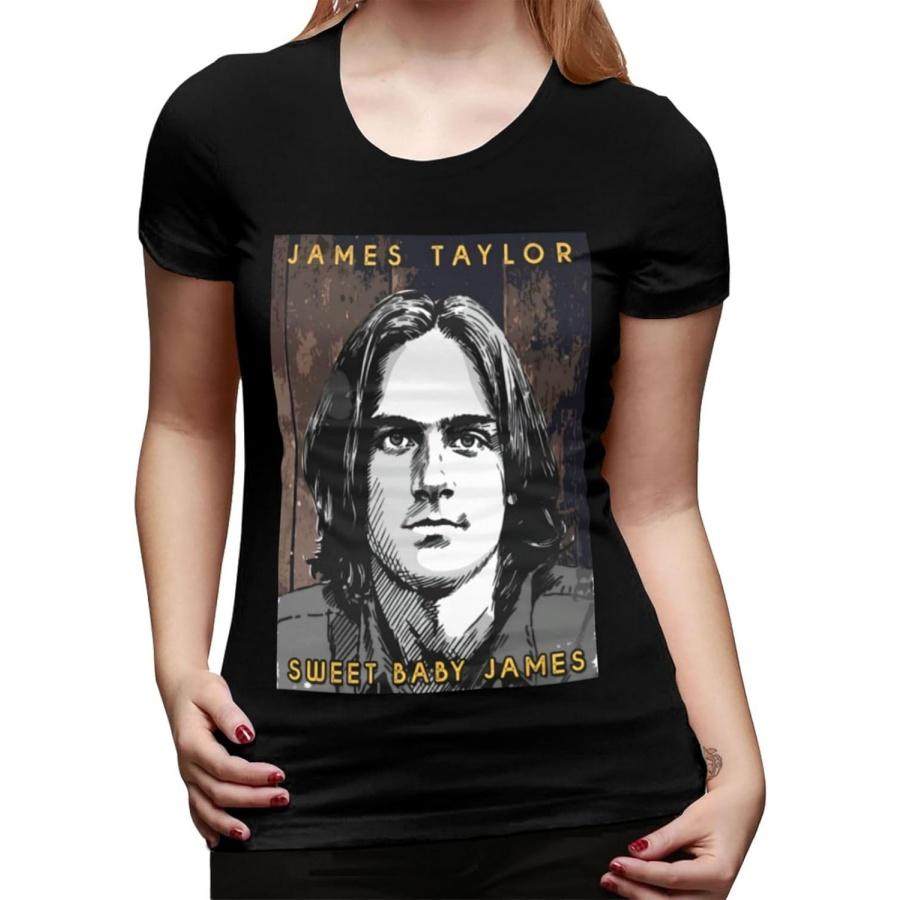 HRGGWYB Женская футболка James Music Taylor из мягкого чистого хлопка, повседневная и незаменимая для путешествий(1)