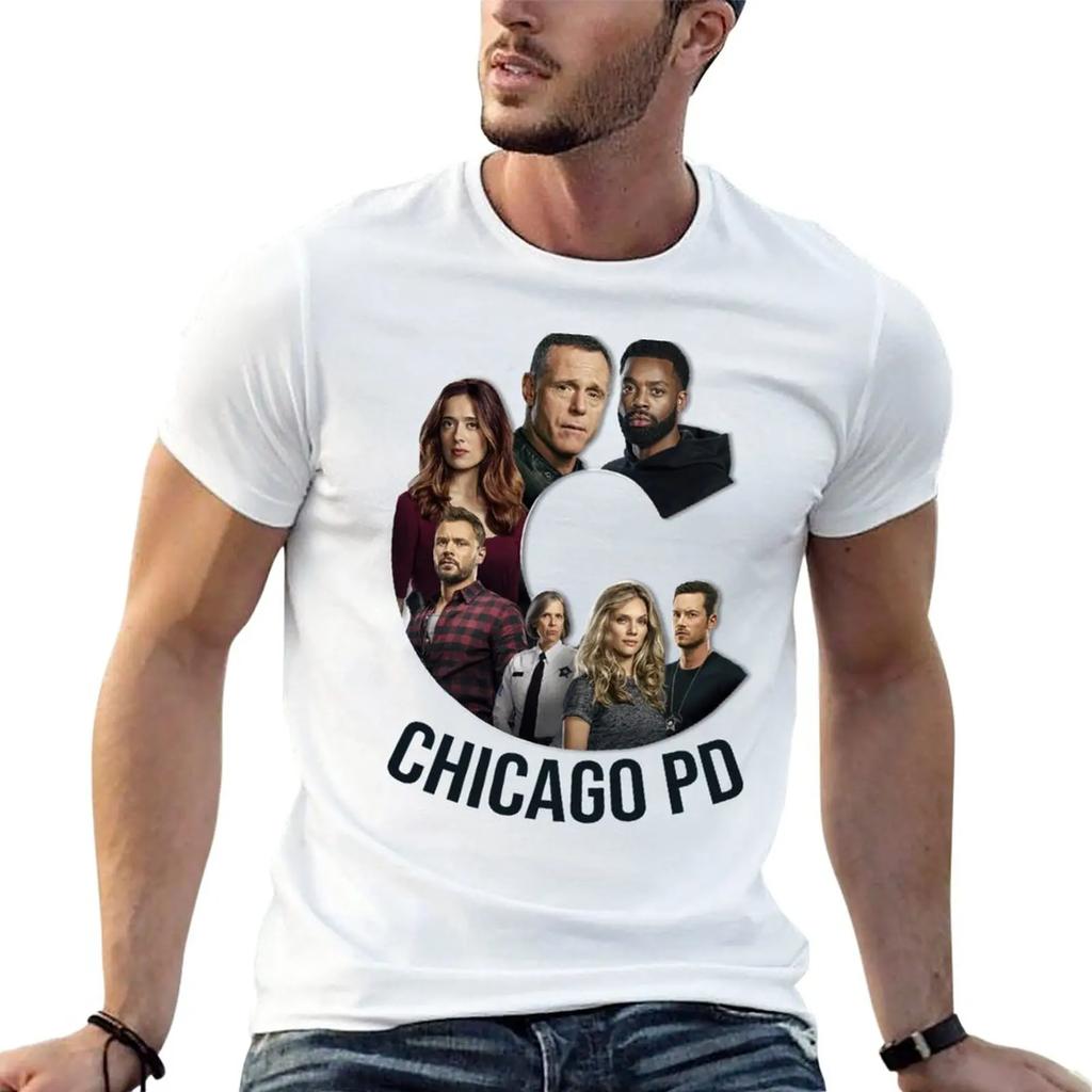 New Chicago PD tv show characters logo TShirt vintage sublime cotton graphic tees Unisexs funny t shirts