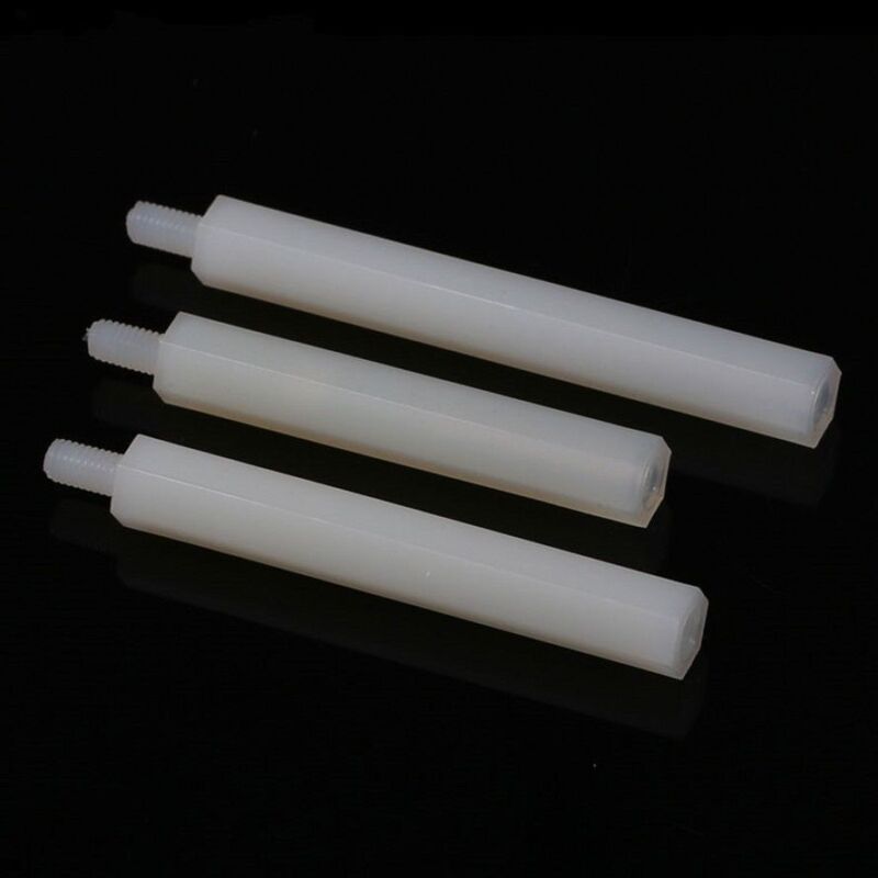25Pcs White Male To Female Nylon Standoff M2-M4 PCB Standoff Spacer Column Plastic Spacing Pillar