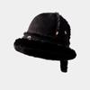 WTEMPO Solid Color Women's Winter Hairy Fisherman Hats Plush Bucket Hats Autumn Winter Plus Cashmere Warm Skiing Hats