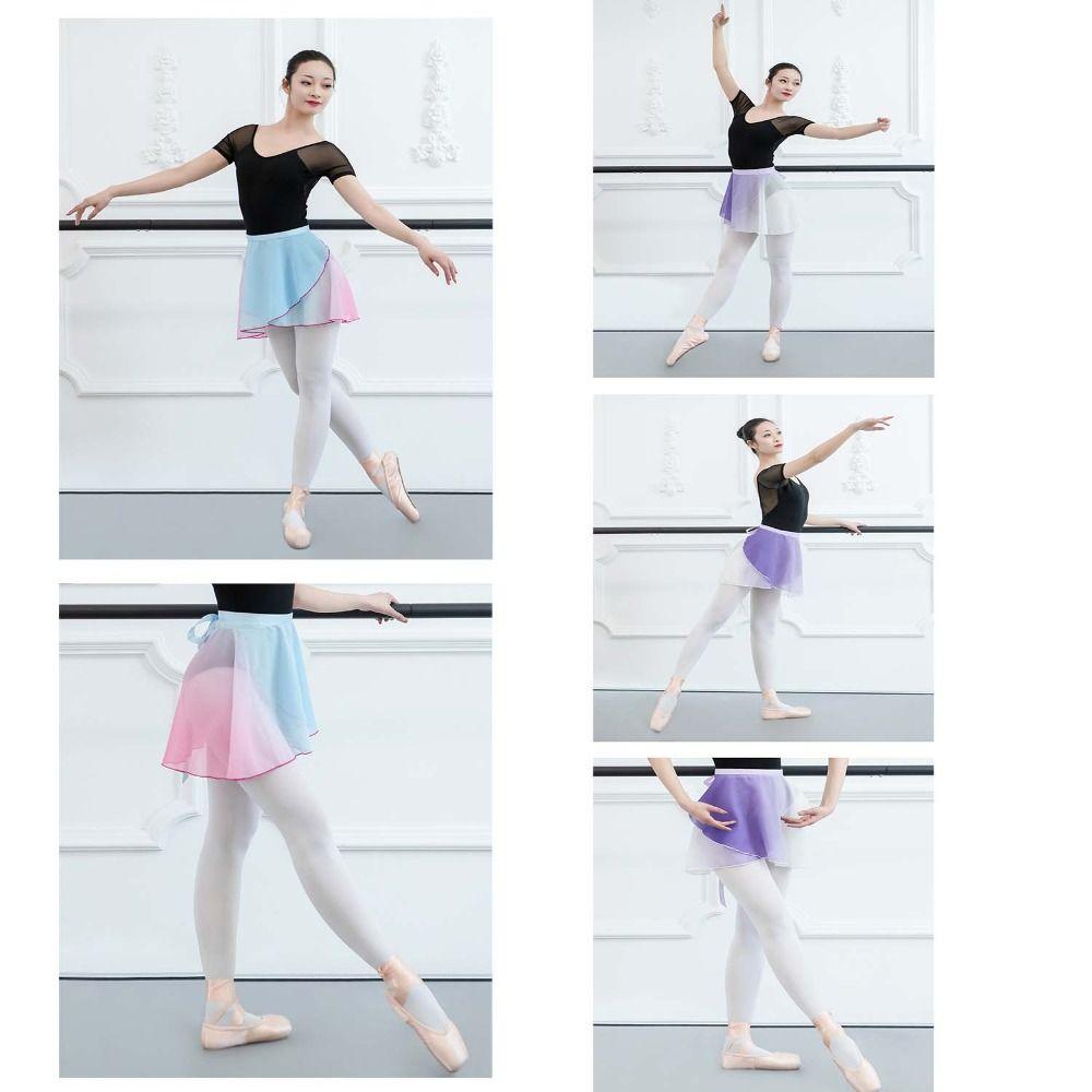 Юбка балетная из шифона, один размер, юбка для балета и танцев, новая гимнастическая юбка для женщин
