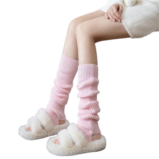 1 пара зимних чехлов для икр, трикотажные эластичные, сохраняющие тепло, нескользящие, утолщенные, гетры в японском стиле, носки с начесом для холодной погоды