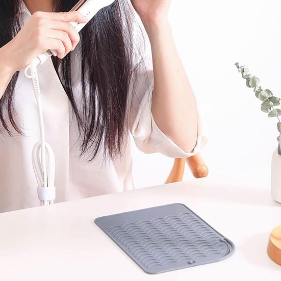 Теплоизоляционный коврик Yousheng, термостойкий, противоскользящий, волнистый, не ожоговый, мягкий силиконовый, выпрямитель для волос, щипцы для завивки, антитермический коврик для салонного использования
