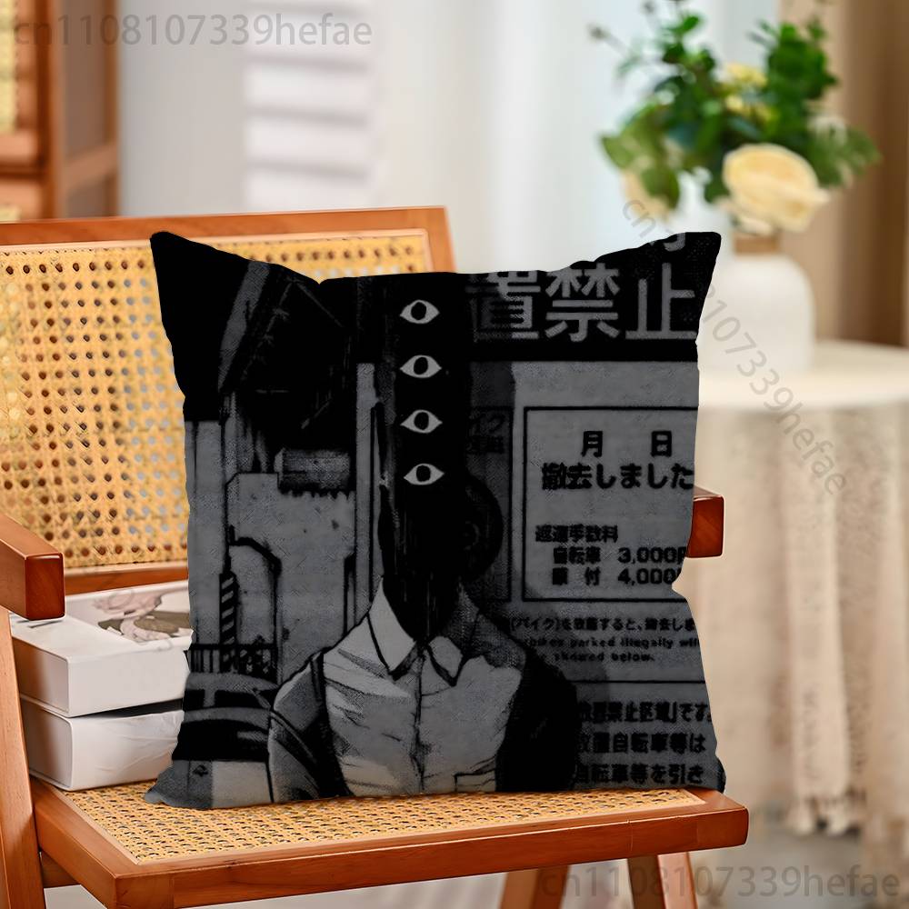 GGoodnight Oyasumi PPunpun Pillow Case Plush Pillow Cases Home Decoration Pillow Cover for Sofa Bed Chair Living Room