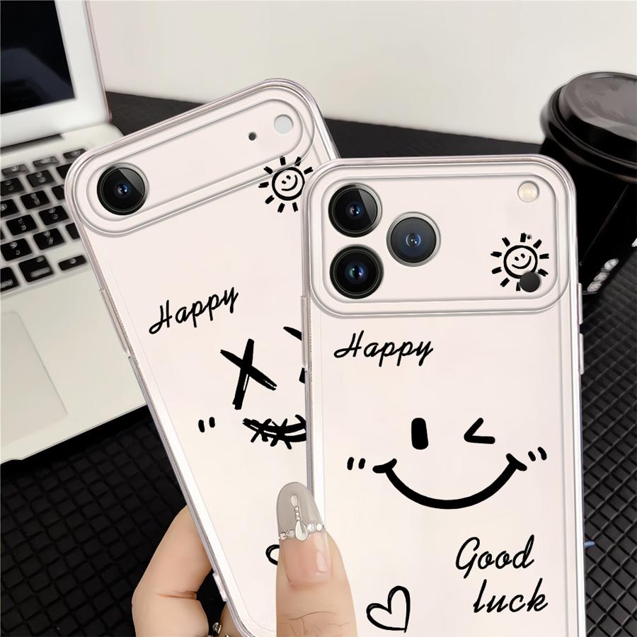 Чехол для телефона "Счастье и Удача" для Apple iPhone XR 12 7 8 14 15 Air 13 Mini 12 Pro MAX 17 16 Plus 16e 11 Face Мягкий Чехол