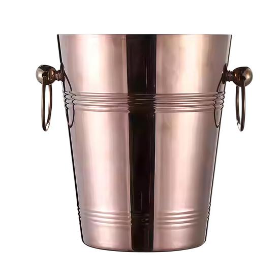 Stainless Steel Ice Bucket for Wine Champagne 2/5L Heavy-Duty Insulated Wine Cooler for Bars Hotels Parties Rust-Proof Thickened Barrel