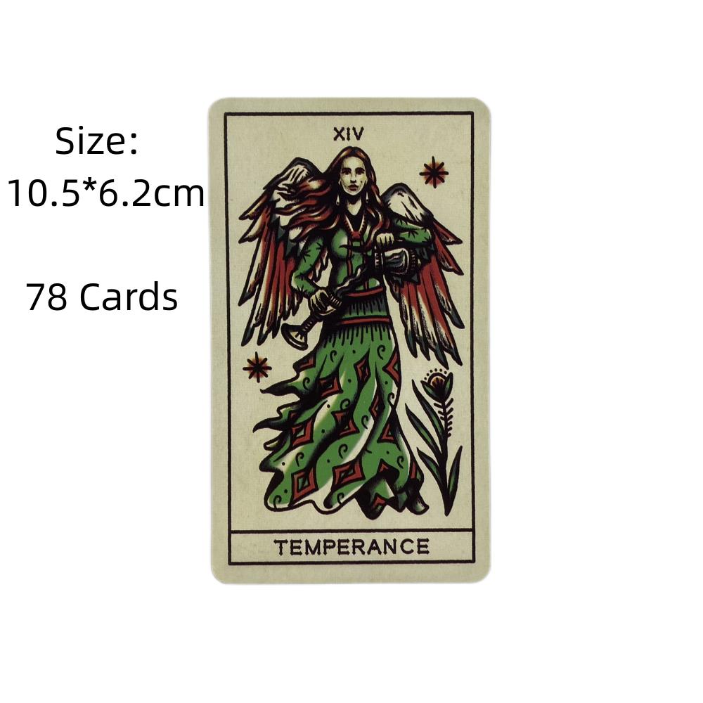 Tattoo Tarot Cards A 78 Deck Oracle English Visions Divination Edition Borad Playing Games