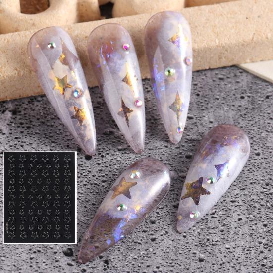 Изысканные наклейки для ногтей со звездами, сказочная мода, долговечность