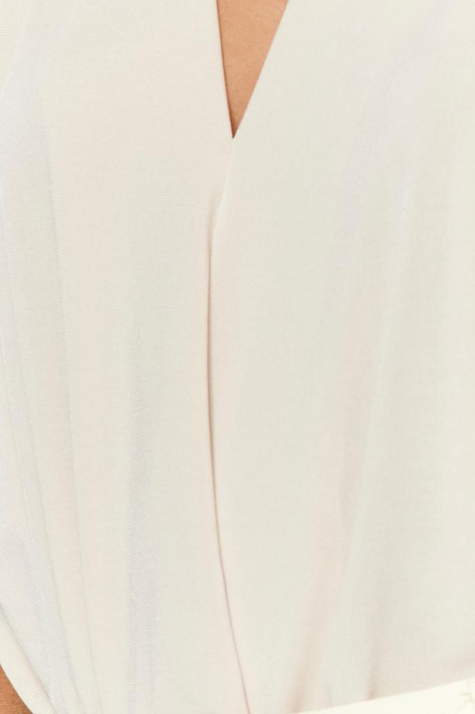 Women's Fashion New Bodysuit Emerald Padded Double Breasted Collar Flexible Snap Fastener Knitted Bodysuit