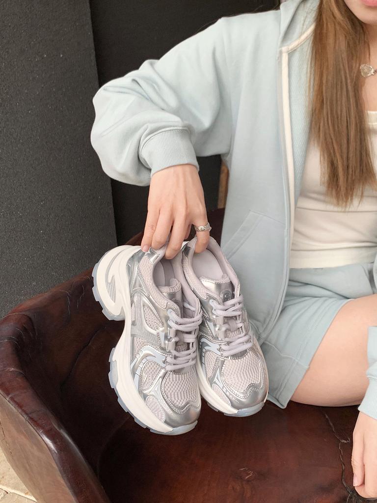 Grape Mom Studiolee легкие кроссовки дышащая сетка толстая подошва увеличивающие рост папины кроссовки женские новые модели в 2025 году