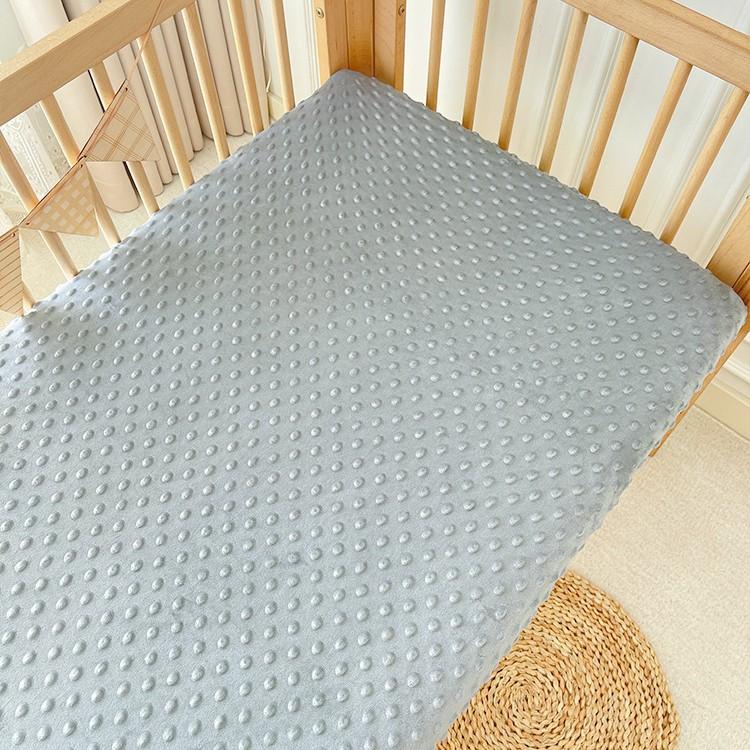 Soft Warm Crib Mattress Baby Bed Sheet for Newborn Kids Bedding Set Fleece Bubble Crib Cover Baby Bed Linen Blanket Winter