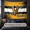Custom Name Text Tapestry,Pittsburgh Penguins Decorative Wall Hanging, Background Tapestry For Home Bedroom