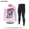 XINTOWN Womens Long Sleeve Cycling Jersey Set Breathable Biking Suit Road Riding