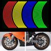 2 Sheets Universal Fluorescent Reflective Decal Car Auto Wheel Rim Tape Sticker