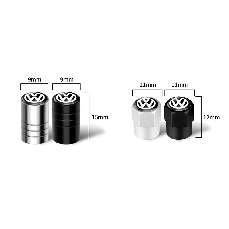 Car Wheel Tire Valve Caps Tyre Rim Stem Covers Auto Accessories For Volkswagen Bora Polo Golf Passat Touareg Tiguan Vento Sharan