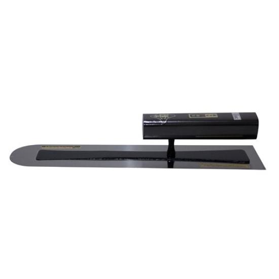 SK11 Kincho Rounded Black Lacquered Square 360mm (SK11) Trowel, Honyaki, 0.3mm Thick, Handle,