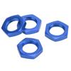 4PCS 17mm Aluminum Alloy Wheel Hex Hub Nut for 18 RC Model Car Upgraded AccessoryBlue