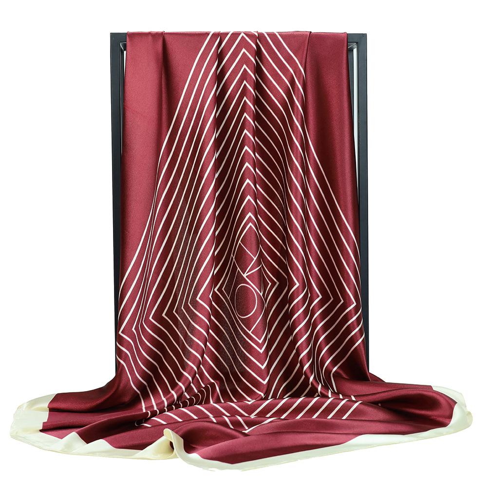 High-quality Luxurious Silk Scarves Headband Scarfs Neck Scarf For Women Chain Silk Scarf Women's Decorative Shawl