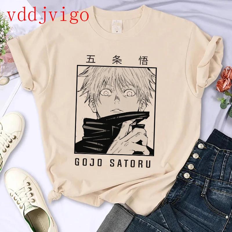Уличная футболка Футболка с японским аниме Jujutsu Kaisen Годжо Сатору Юдзи Итадори Унисекс Футболка Топ Футболки Одежда Y2k 90-е