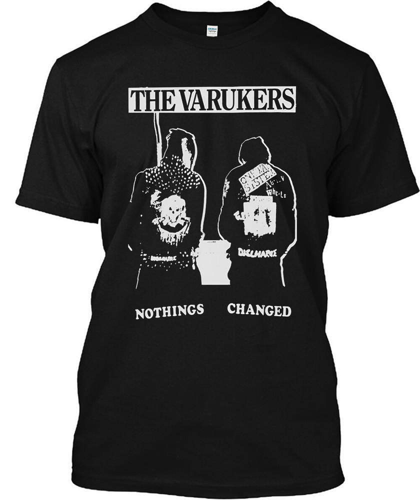 Новая черная футболка The Varukers Nothings Changed American Music Размеры S-5XL Унисекс