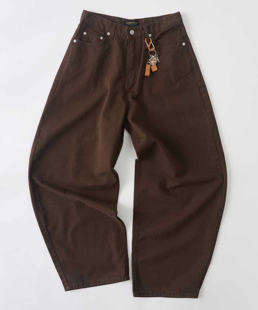 ANALOG MOOD Daily Cotton Curved Pants (Brown)