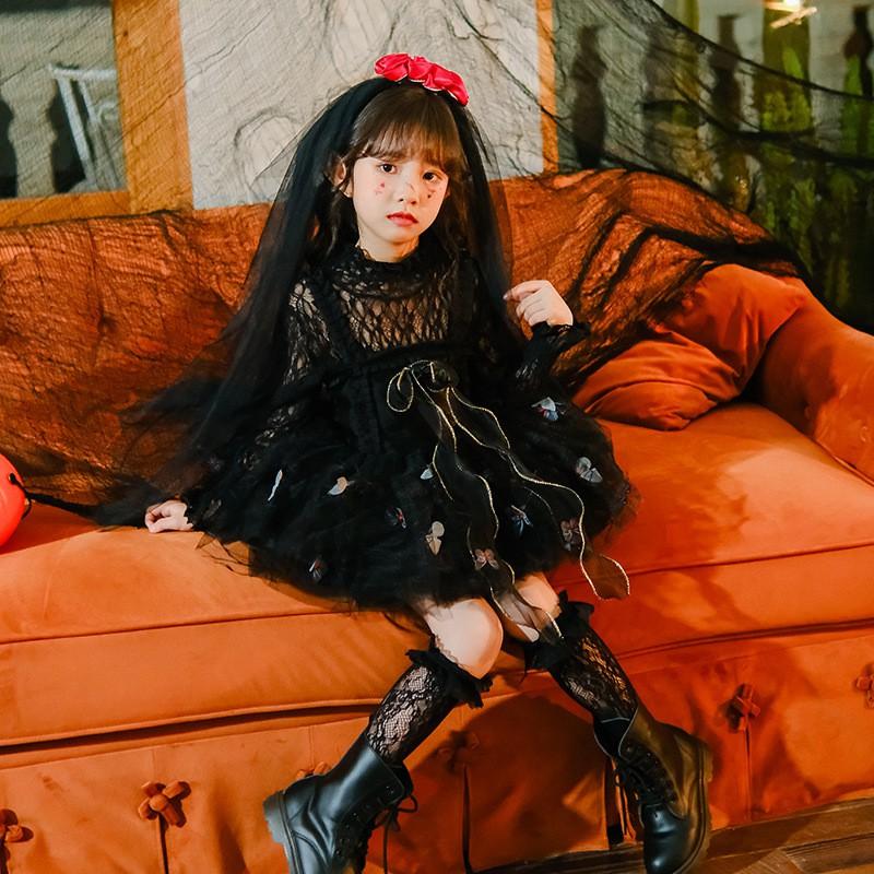Halloween Kids Costume Dress Witch Bride Fairy Butterfly Cosplay Outfit Girls 3-8 Years