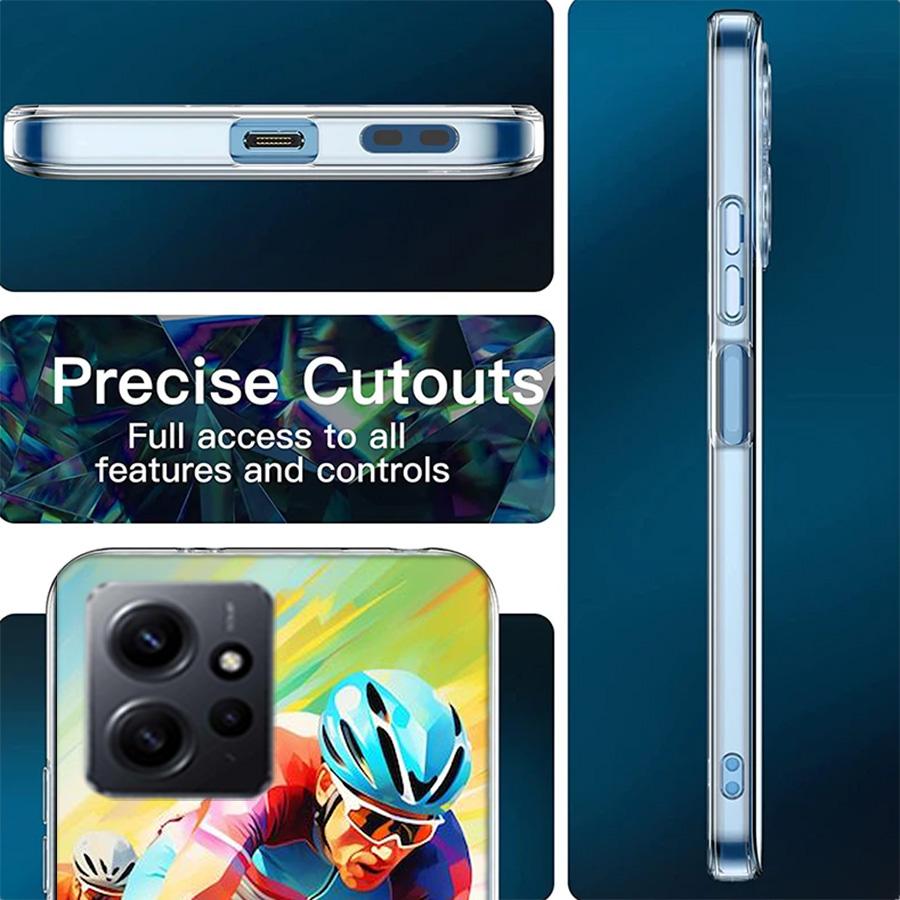 Bicycle Race Phone Case For Redmi 12 13C 12C 15C 9 10 10C Note 13 Pro Plus 14 15 Pro 9T 9C 9A TPU Soft Cover Clear Cell Cases Sh