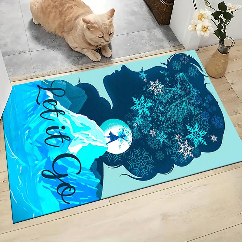 1Pc Winter Wonderland Olaf Carpet Rug Customizable Soft Washable Antislip Home Living Room Sofa Mats Personalized Rug 091761