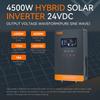 PowMr 4.2KW 4.5KW 6.2KW 6.5KW Гибридный инвертор MPPT Солнечная зарядка DC 24V 48V to 230V AC Чистый синус Поддержка Off-Grid LiFePo4